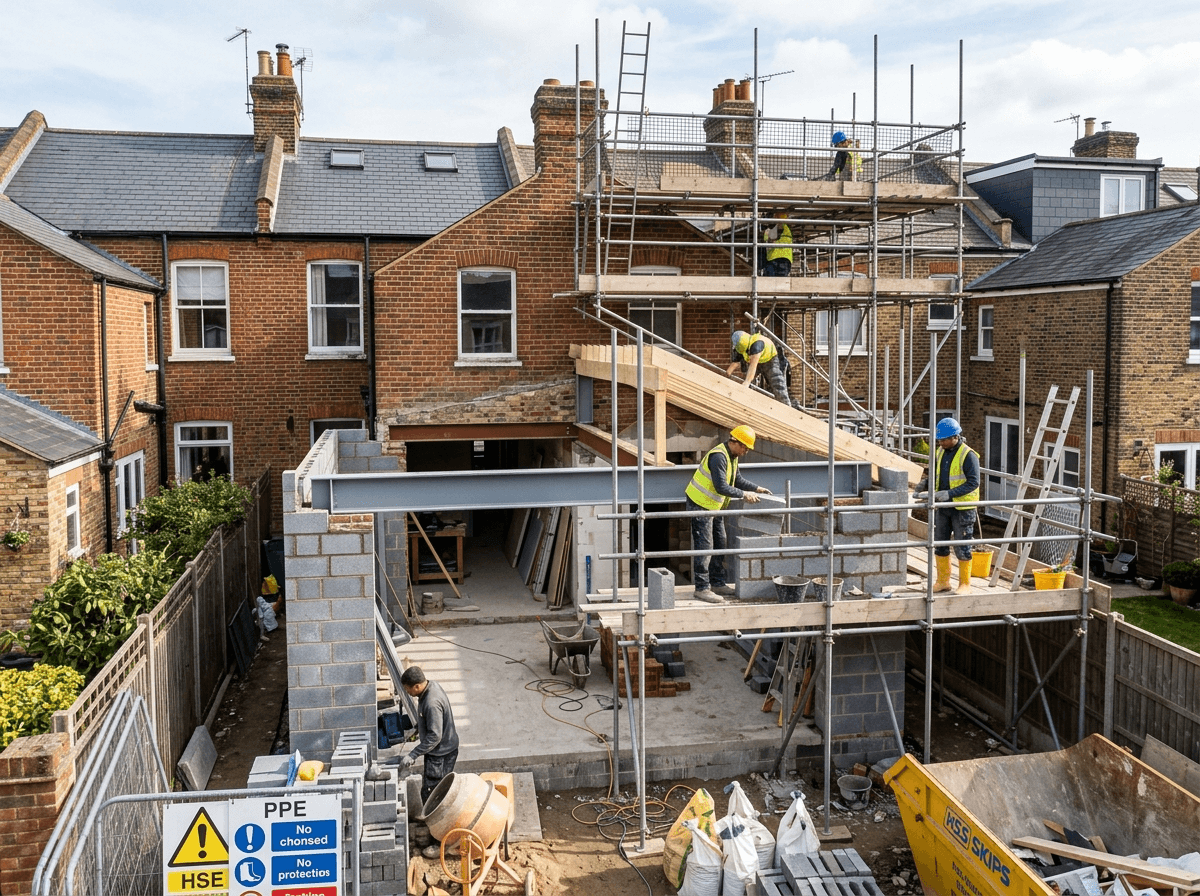 House extension completed in West London by D-Core Construction